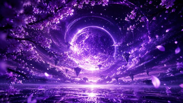 Celestial Sakura — ChatGPT, Claude & Gemini theme preview